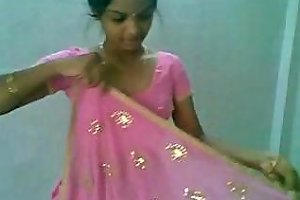 Indian Woman From Andhra Pradesh In A Saree From Thirupathi